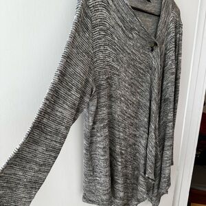 AB Studio Black and Gray Women's Cardigan